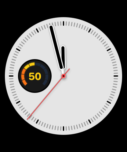 Watch face with Market Health Index complications